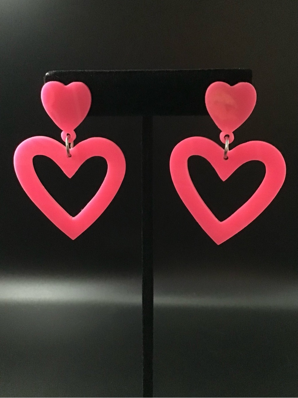 Pink Heart Earrings